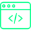 Blue web programming icon